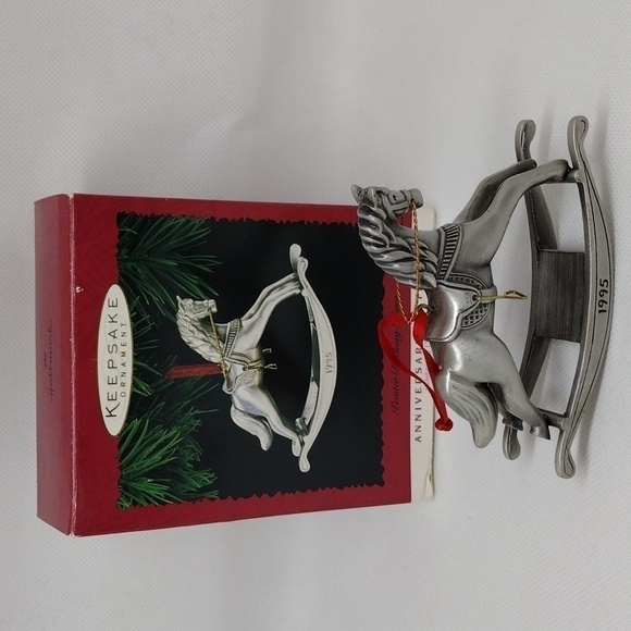 Hallmark Other - Vintage 1995 Hallmark Keepsake Ornament Pewter Rocking Horse